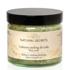 Natural Secrets - Peeling Cukrowy - Orzeźwiający Melon z Zieloną Herbatą - 250ml