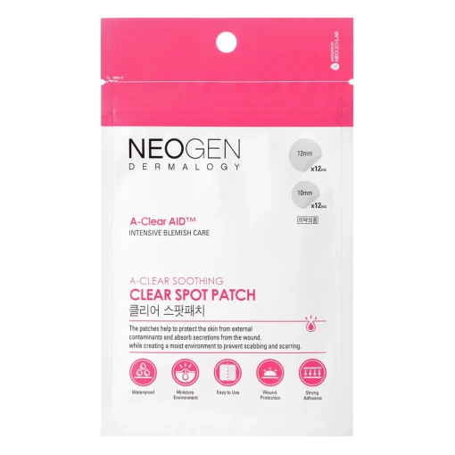 Neogen - Dermalogy A-Clear Soothing Clear Spot Patch - Plasterki na Niedoskonałości - 24szt