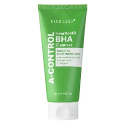 Nine Less -  A-Control Heartleaf & BHA Cleanser - Złuszczająca Emulsja do Mycia Twarzy - 120ml