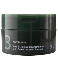 Numbuzin - Pore&Makeup Cleansing Balm With Green Tea And Charcoal - Balsam do Oczyszczania Twarzy - 85g