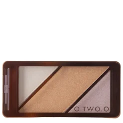 O.TWO.O - 3 in 1 Blusher Highlighter Contour - Zestaw Rozświetlaczy do Twarzy - 02 Gem - 10g