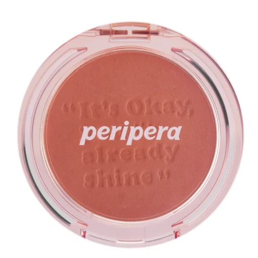 Peripera - Pure Blushed Sunshine Cheek - Róż do Policzków - 01 Calm Pink - 4,2g