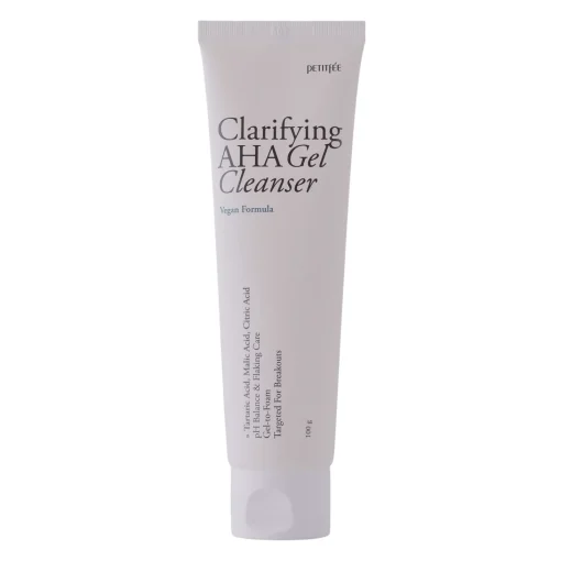 Petitfee - Clarifying AHA Gel Cleanser - Oczyszczający Żel do Mycia Twarzy z Kwasami AHA BHA LHA - 100g