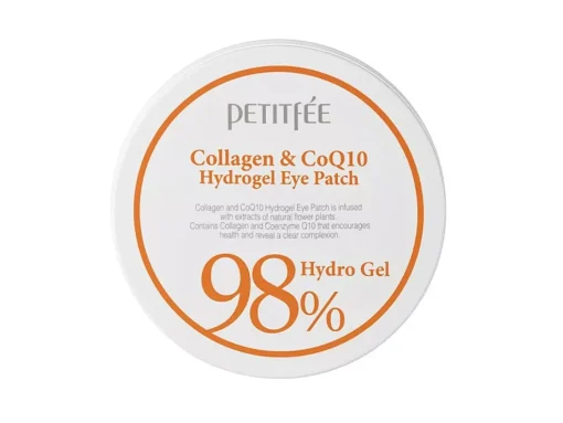 Petitfee - Collagen Q10 Hydrogel Eye Patch - Hydrożelowe Płatki pod Oczy z Kolagenem i Koenzymem Q10 - 60szt.