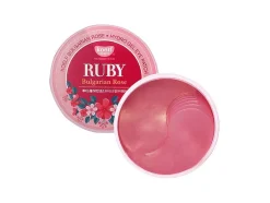 Petitfee - Koelf Ruby & Bulgarian Rose Eye Patch - Hydrożelowe Płatki pod Oczy - 30 kompletów