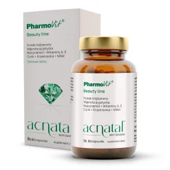 Pharmovit - Acnatal Skin Booster - Suplement Diety Wspomagający Walkę z Trądzikiem - Kapsułki - 60szt