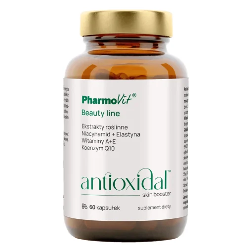 Pharmovit - Antioxidal Skin Booster - Suplement Diety Ochrona przed Stresem Antyoksydacyjnym - Kapsułki - 60szt