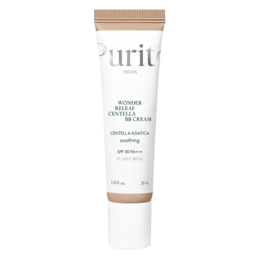 Purito Seoul - Wonder Releaf Centella BB Cream SPF 30 PA+++ #21 Light Beige - Krem BB z Wąkrotą Azjatycką - 30ml