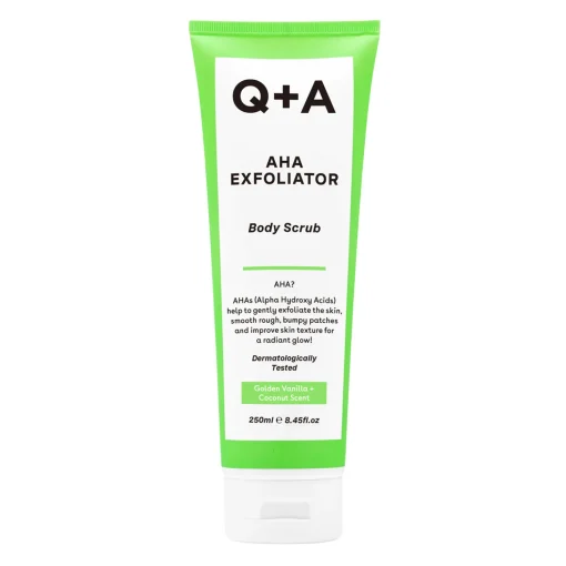 Q+A - AHA Exfoliator Body Scrub - Wygładzający Peeling do Ciała z Kwasami AHA - 250ml