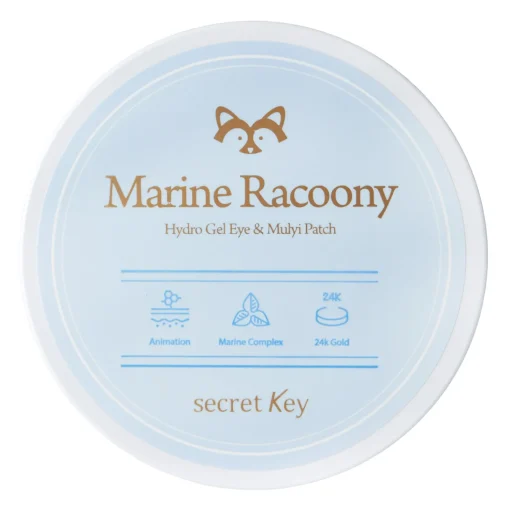 Secret Key - Marine Racoony Hydrogel Eye & Multi Patch - Hydrożelowe Płatki Nawilżające do Twarzy i pod Oczy - 60szt