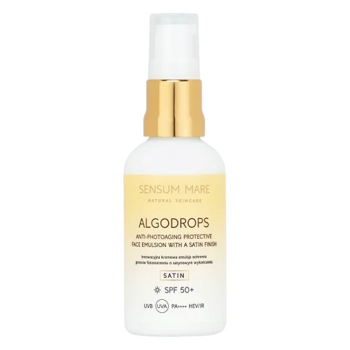 Sensum Mare - Algodrops Satin - Anti-Photoaging Protective Face Emulsion - Emulsja Ochronna o Satynowym Wykończeniu - 50ml