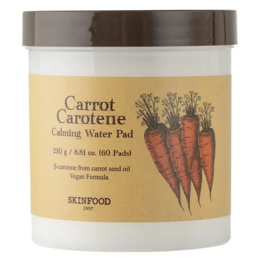 Skinfood - Carrot Carotene Calming Water Pad - Nawilżające Płatki do Twarzy z Ekstraktem z Marchwi - 60szt/250g