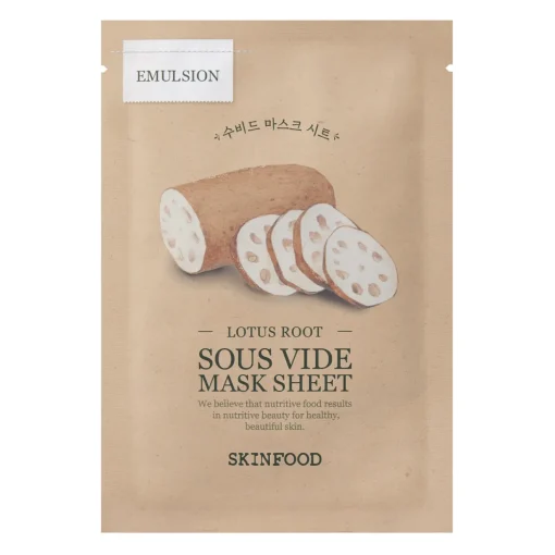 Skinfood - Sous Vide Mask Sheet Lotus Root - Odżywcza Maska do Twarzy w Płachcie - 1szt/20g