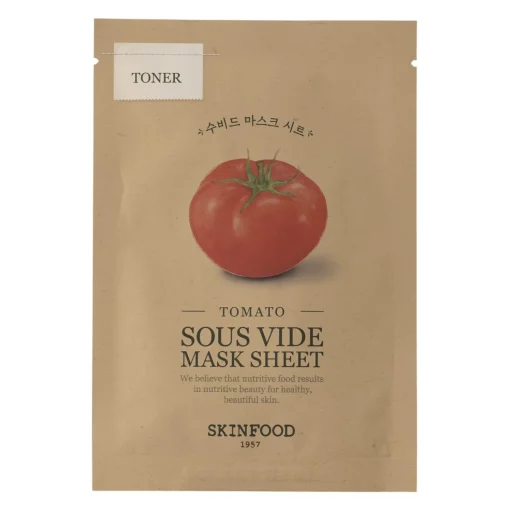 Skinfood - Sous Vide Mask Sheet Tomato - Rozświetlająca Maska do Twarzy w Płachcie - 1szt/18g