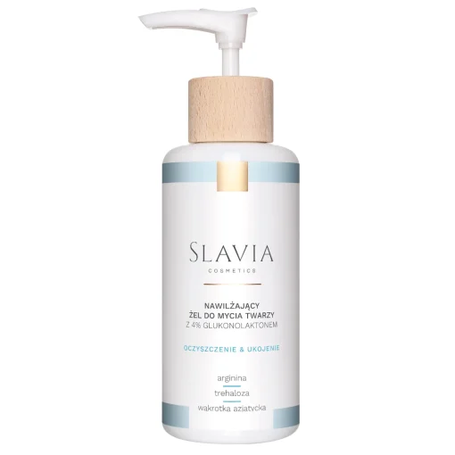 Slavia Cosmetics - Nawilżający Żel do Mycia Twarzy z 4% Glukonolaktonem - 150ml