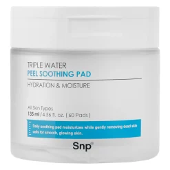 SNP - Triple Water Peel Soothing Pad - Nawilżające Płatki do Twarzy - 60szt/135ml