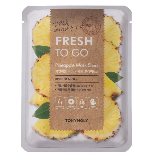 TonyMoly - Fresh To Go Pineapple Mask Sheet - Rozjaśniająca Maska w Płachcie - 1szt/22g