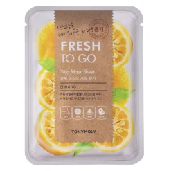 TonyMoly - Fresh To Go Yuja  Mask Sheet - Odżywcza Maska do Twarzy w Płachcie - 1szt/22g