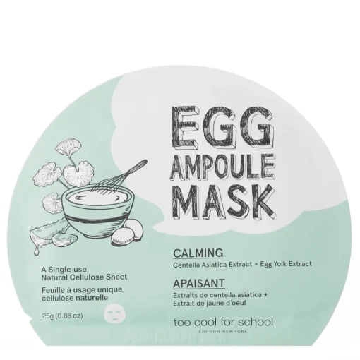Too Cool for School - Egg Cream Mask Cica - Kojąca Maska w Płachcie - 1szt/28ml