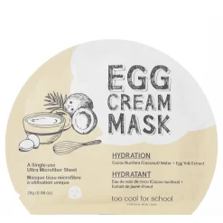 Too Cool for School - Egg Cream Mask Hydration - Nawilżająca Maska do Twarzy w Płachcie - 1szt/28ml