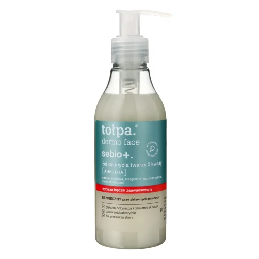 Tołpa - Dermo Face Sebio+ - Żel do Mycia Twarzy 2 Kwasy: AHA + LHA - 195ml
