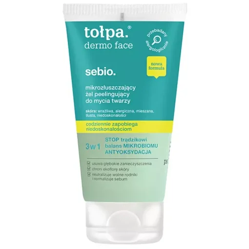 Tołpa - Dermo Face Sebio - Mikrozłuszczający Żel Peelingujący do Mycia Twarzy - 150ml