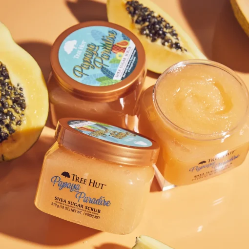 Tree Hut - Shea Sugar Scrub Papaya Paradise - Cukrowy Peeling do Ciała - Papaja - 510g