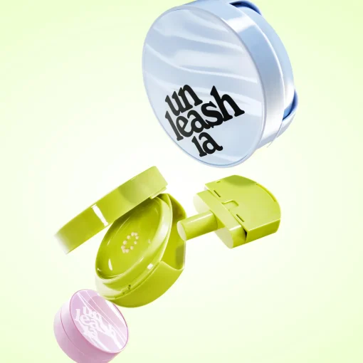 Unleashia - Satin Wear Healthy-Green Cushion - Wkład + Gąbeczka - Satynowy Podkład w Poduszce - 32N Middle Honey - 15g