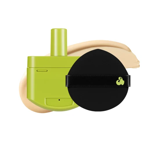 Unleashia - Satin Wear Healthy-Green Cushion - Wkład + Gąbeczka - Satynowy Podkład w Poduszce - 21N Eburnean - 15g