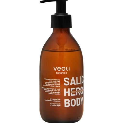 Veoli Botanica - Salic Hero Body - Oczyszczająco-Złuszczający Żel do Mycia Ciała - 280ml