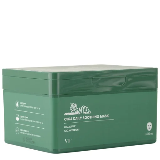 VT Cosmetics - CICA Daily Soothing Mask - Zestaw Kojących Masek do Twarzy w Płachcie - 30szt/350g