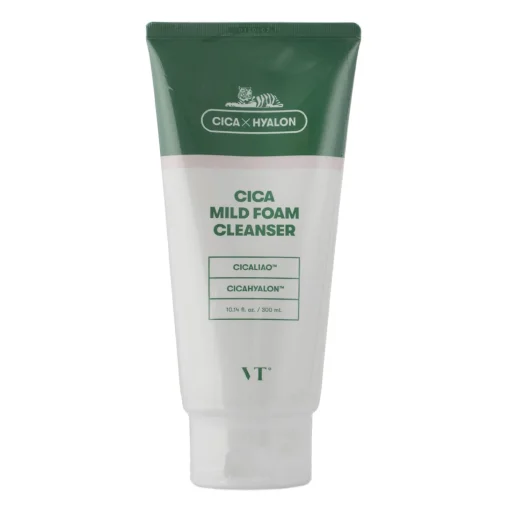 VT Cosmetics - Cica Mild Foam Cleanser - Oczyszczająca Pianka do Twarzy z Wąkrotą Azjatycką - 300ml