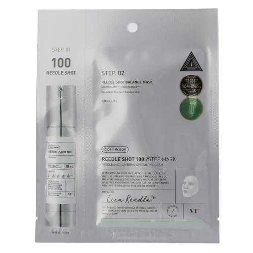VT Cosmetics - Reedle Shot 100 2Step Mask - Ujędrniająca Maska do Twarzy w Płachcie - 1,5g+25g